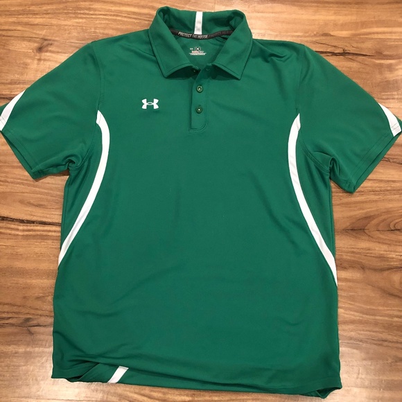 under armour green polo shirt